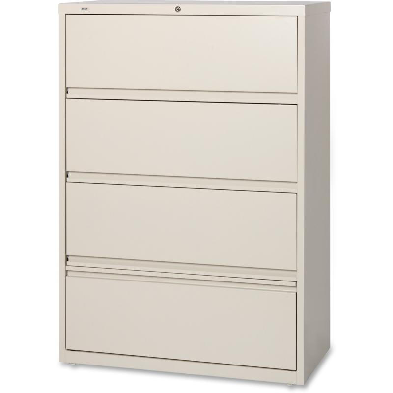 Lorell Receding Lateral File with Roll Out Shelves – 4-Drawer 43510