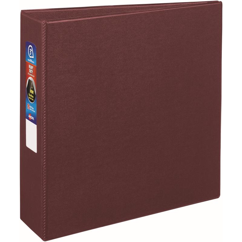 Avery 3" Heavy-Duty Binder, One-Touch EZD Ring, Maroon, 670 Sheets 79363