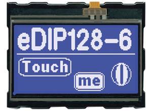 Electronic Assembly Graphic display 71.4 x 54.4 mm EA eDIP128B-6LW, blue/white