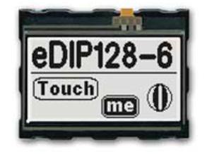Electronic Assembly Graphic display 71.4 x 54.4 mm EA eDIP128W-6LW, black/white