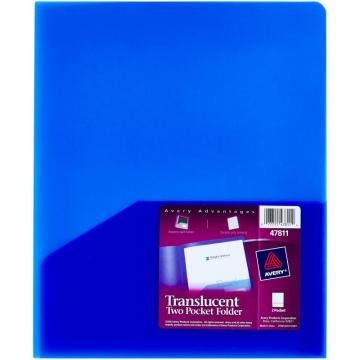 Avery Translucent Plastic 2-Pocket Folder