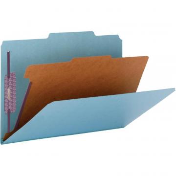 Smead Colored Pressboard Classification Folders with SafeSHIELD Coated Fastener Technology