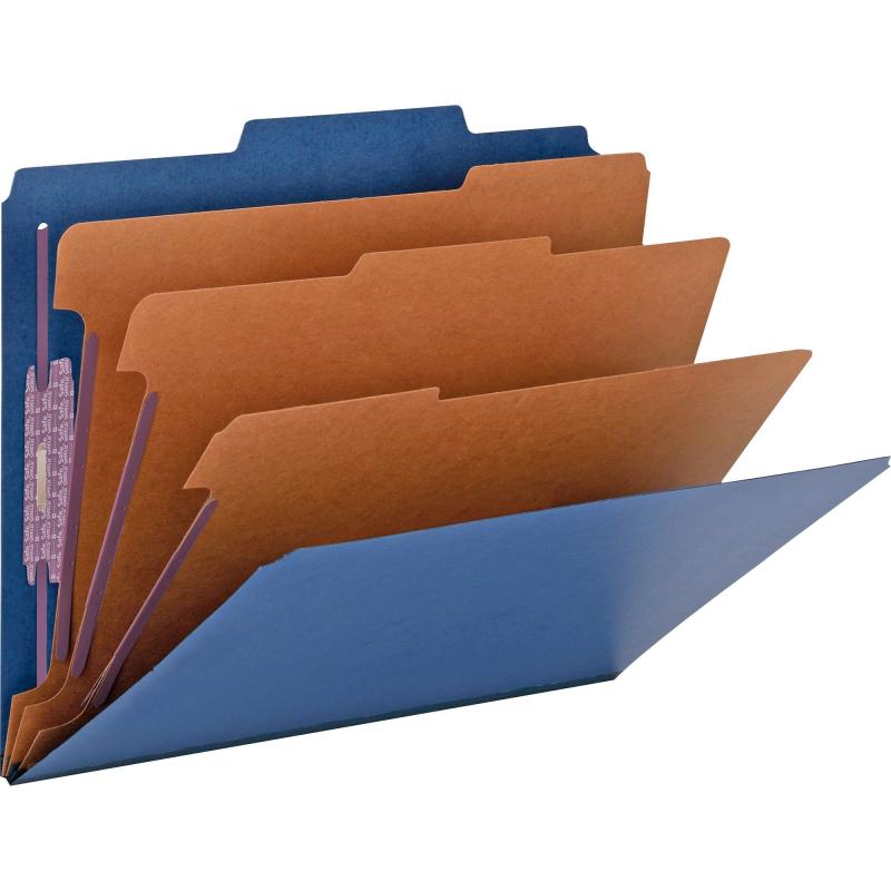 Smead SafeSHIELD Fasteners 3-Dividers Classification Folders