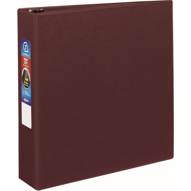 Avery 2" Heavy-Duty Binder, One-Touch EZD Ring, Maroon, 540 Sheets