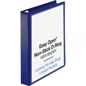 Business Source Easy Open Nonstick D-Ring View Binder