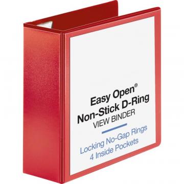 Business Source Red D-ring Binder