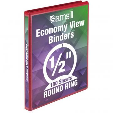 Samsill Economy 1/2" Round Ring View Binders