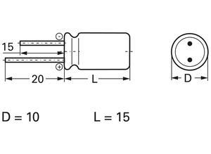 Teapo Electrolytic capacitor, 4.7 µF, 400 V, ±20%