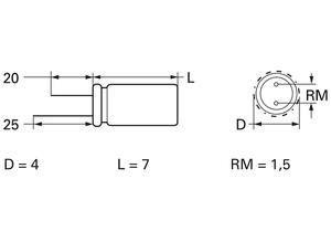 Teapo Electrolytic capacitor, 22 µF, 16 V, ±20%