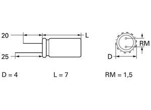 Teapo Electrolytic capacitor, 0.22 µF, 63 V, ±20%