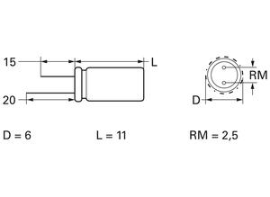 Teapo Electrolytic capacitor, 0.47 µF, 450 V, ±20%