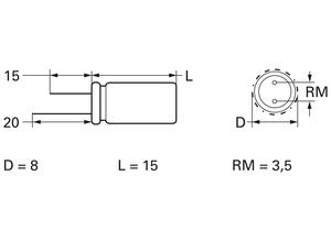 Teapo Electrolytic capacitor, 470 µF, 16 V, ±20%