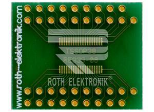 Roth TSSOP multi-adapter board, RE933-08, 28.5 x 23.5 mm, 38 pins, 0.5 mm pitch