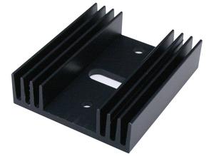 Fischer Profile heatsink with universal perforation, 7.3 K/W, Aluminium, black anodised