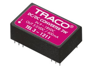 Traco DC/DC converter, 12 V, -12 V, 3 W