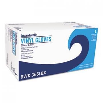 Boardwalk General Purpose Vinyl Gloves, Powder/Latex-Free, 2 3/5mil, Large, Clear