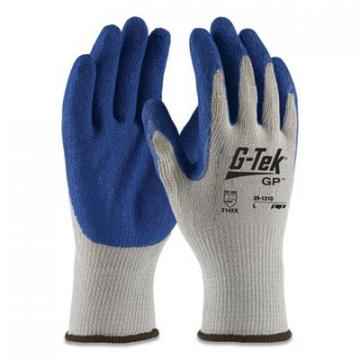 G-Tek GP Latex-Coated Cotton/Polyester Gloves, Large/Blue
