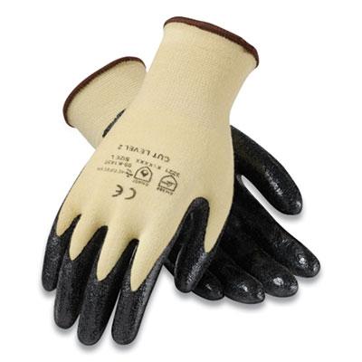 G-Tek KEV Seamless Knit Kevlar Gloves, Large, Yellow/Black