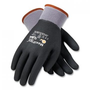 ATG MaxiFlex Ultimate Seamless Knit Nylon Gloves, Nitrile Coated MicroFoam Grip, Large