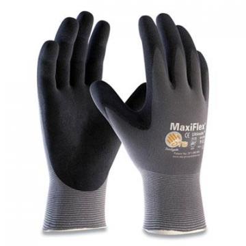 ATG MaxiFlex Ultimate Seamless Knit Nylon Gloves, Nitrile Coated MicroFoam Grip, Medium