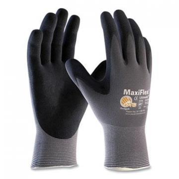 ATG MaxiFlex Ultimate Seamless Knit Nylon Gloves, Nitrile Coated MicroFoam Grip, Small