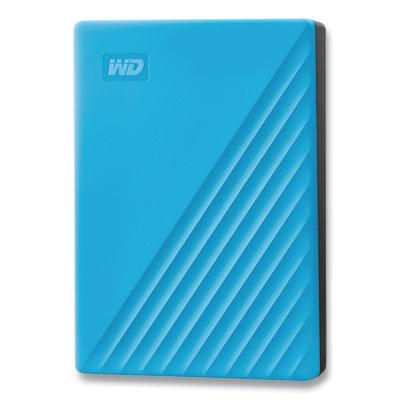 WD My Passport External Hard Drive, 4 TB, USB 3.2, Sky Blue