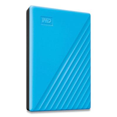 WD My Passport External Hard Drive, 2 TB, USB 3.2, Sky Blue