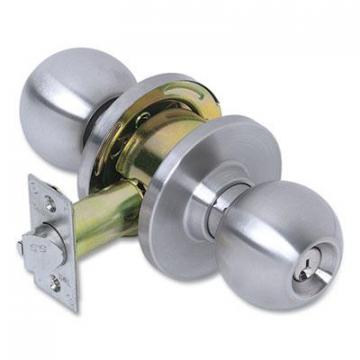 Tell Heavy Duty Commercial Storeroom Knob Lockset, Stainless Steel Finish