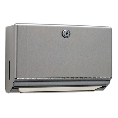 Bobrick Surface-Mounted Paper Towel Dispenser, Stainless Steel, 10 3/4x4x7 1/16