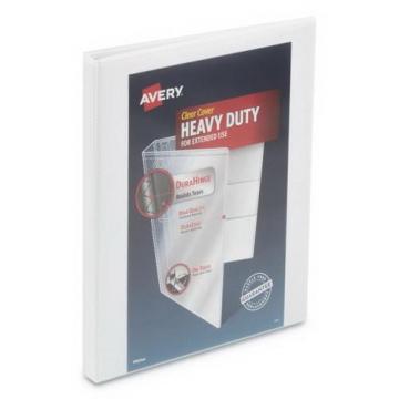 Avery Heavy-Duty View Binder, 0.5" Slant Rings, 12 White Binders