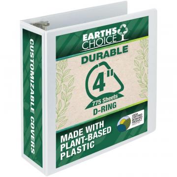 Samsill Earth's Choice Durable 4" Biobased, Eco-friendly View Binder