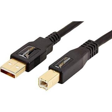 Amazon Basics USB 2.0 Cable - A-Male to B-Male - 6 Feet (1.8 Meters),Black