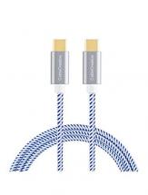 CableCreation USB C Cable 10ft 60W, Braided USB C to USB C 3A Fast Charger Cable (Blue)