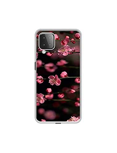 Solimo Designer Pink Flowers UV Printed Soft Back Case for Samsung Galaxy M12