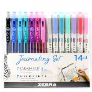 Zebra Pen Sarasa Clip Gel Pens/Mildliner Markers Set