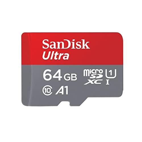 SanDisk 64GB Ultra microSDHC UHS-I Memory Card with Adapter 100 mb