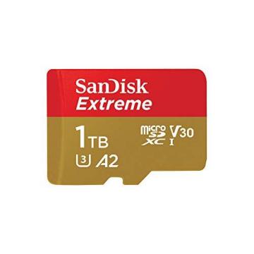 SanDisk 1TB Extreme microSDXC, U3, C10, V30, UHS 1, 160MB/s R, 90MB/s W, A2 Card