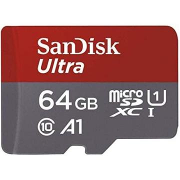 SanDisk 64GB Class 10 microSDXC Memory Card with Adapter