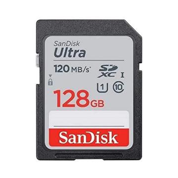 SanDisk Ultra SDXC UHS-I Card 128GB 120MB/s R, for DSLR Cameras, for Full HD Recording