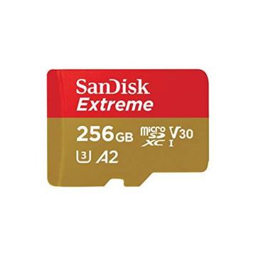 SanDisk Extreme uSD,160MB/s R, 90MB/s W,C10,UHS,U3,V30,A2, 256GB, for 4K Video