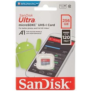 SanDisk Ultra microSD UHS-I Card 256GB, 120MB/s R