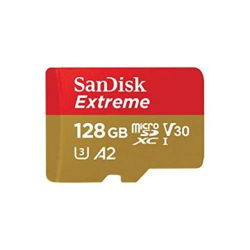 SanDisk Extreme uSD,160MB/s R, 90MB/s W,C10,UHS,U3,V30,A2, 128GB, for 4K Video