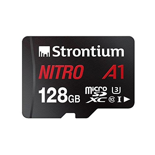 Strontium Nitro A1 128GB Micro SDXC Memory Card 100MB/s A1 UHS-I U3 Class 10 with High Speed Adapter