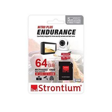 Strontium 64GB Nitro Plus Endurance A2 MicroSDXC Card with SD Adapter