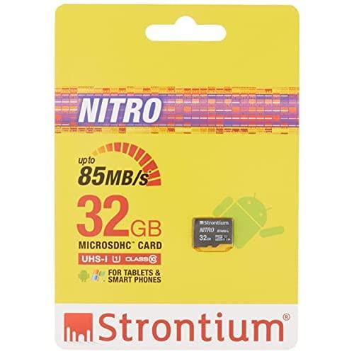 Strontium Nitro 32GB Micro SDHC Memory Card 85MB/s UHS-I U1 Class 10 High Speed