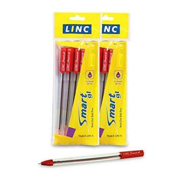Linc Smart GL Ball Pen, Red, 25 pcs