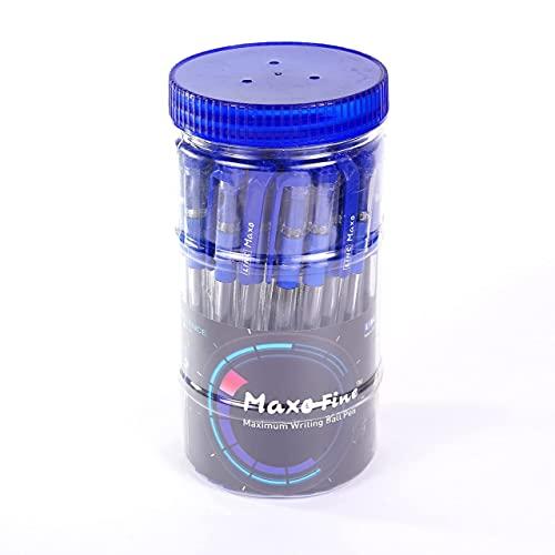 Linc Maxo Fine Ball Pens Jar (0.7 mm, Blue Ink, Pack of 35)