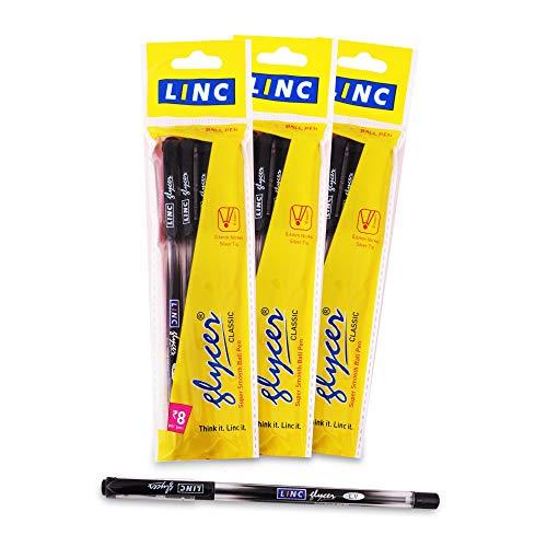 Linc Glycer (0.7 mm) Ball Pen, Black, 15 pcs