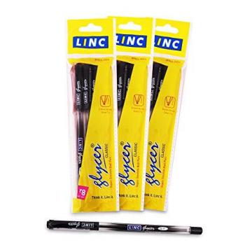 Linc Glycer (0.7 mm) Ball Pen, Black, 15 pcs