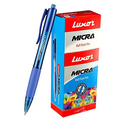 Luxor MICRA Ball Pen Blue, Pack of 20